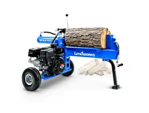 Landworks Portable Gas-Powered Log Splitter - 7HP 212CC, 20 Ton Hydraulic System, 16" Max Wood Diameter