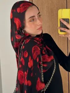 Long Printed Bohemian Women's Scarf, Fashionable Breathable Shawl, Outdoor Headscarf, Casual Daily Wear, All Seasons, Birthday Gift