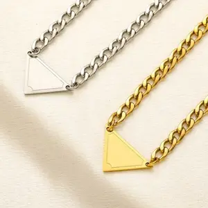 Triangle Pendant Chain with Engraving - Versatile Design for Various Occasions and Wear