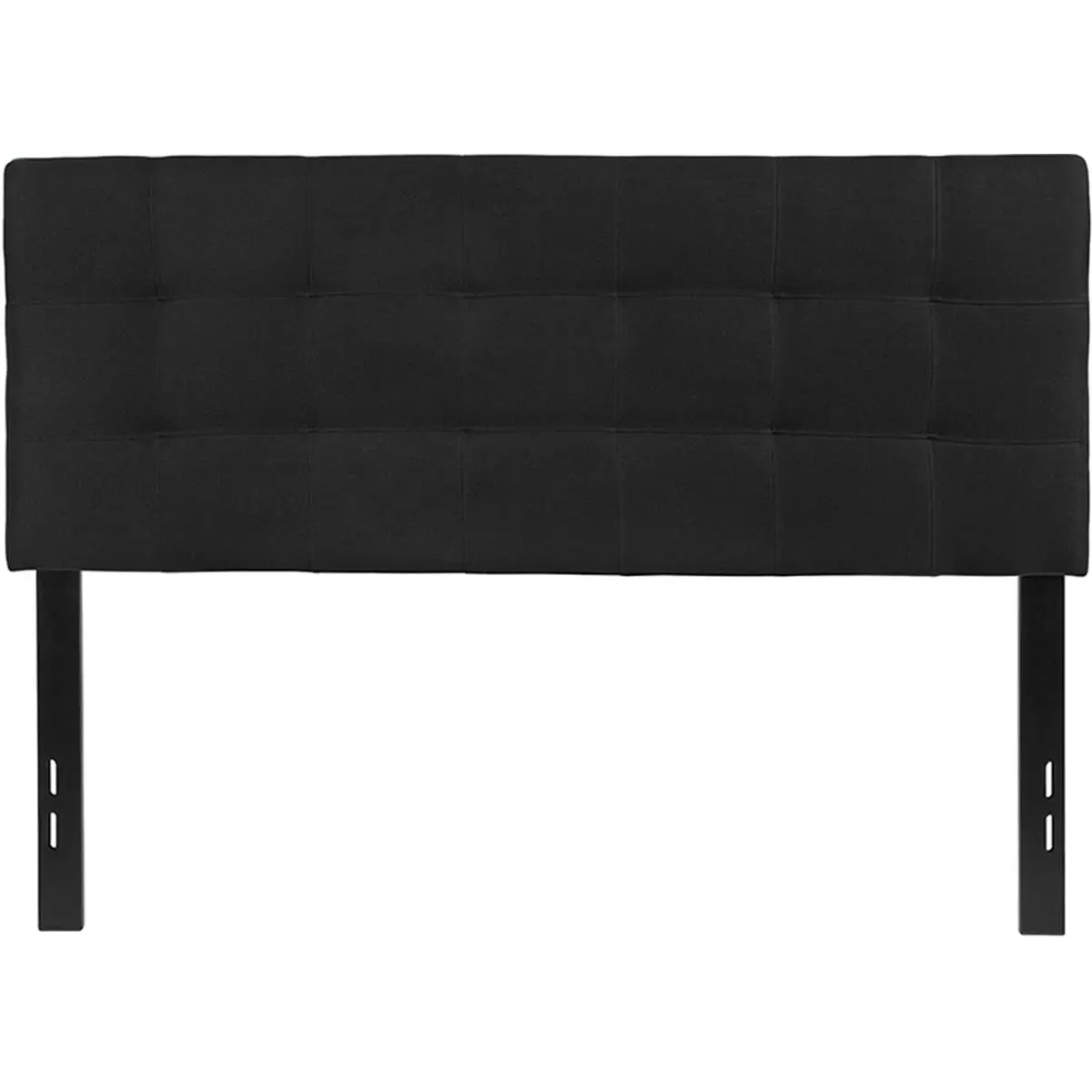 212 MAIN Bedford Modern Tufted Fabric-Covered Full-Size Headboard, Black Fabric, Indoor Use, Fabric-Covered Headboards, Modern Tufted Headboards