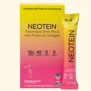 Electrolyte Powder Packets, Protein Powder with 10g Protein & Collagen | Hydration Packets - Zero Sugar, NO Fillers, NO Carbs | 45 Calories | Keto & Paleo