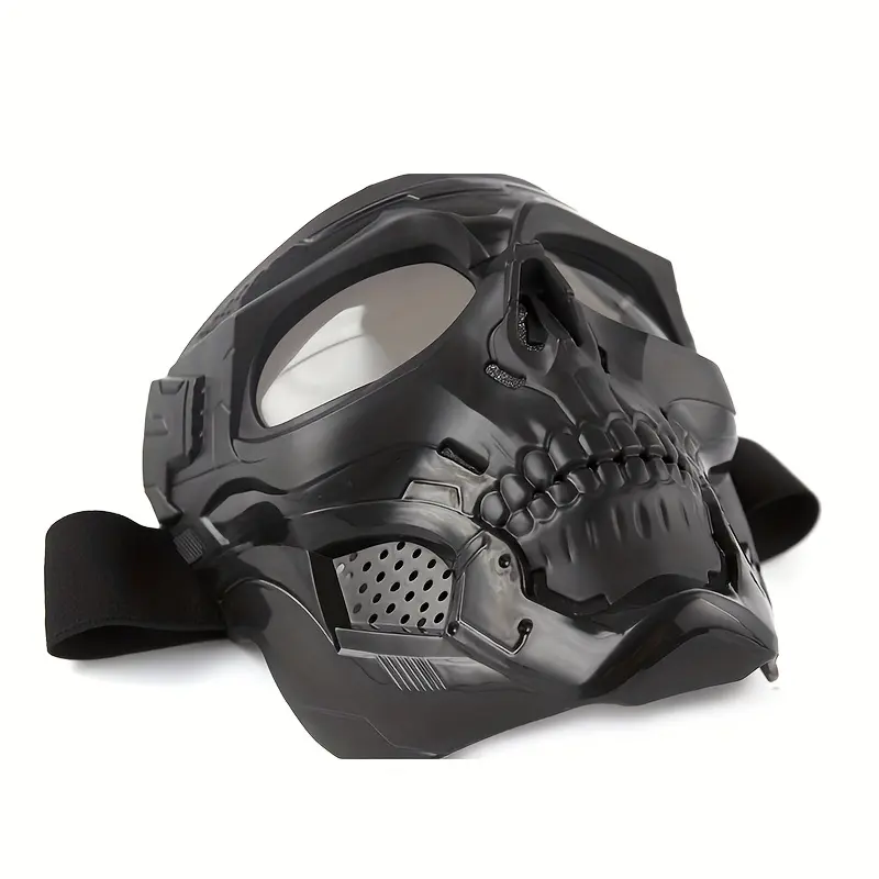 Motorcycle Windproof Skull Face Mask - Weather-Resistant Biking Riding Gear, Adjustable Goggles, 1-Size Tactical Balaclava for Motorbike Riders & Outdoor Sports, Motorcycle Face Mask, Windproof Balaclava