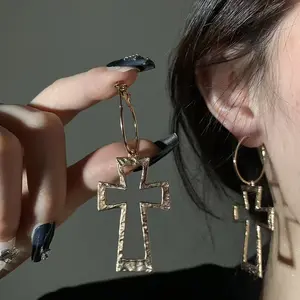 1 Pair Trend Cross Design Dangle Earrings,  Vintage Trendy Dangle Earrings, Chic Gorgeous Jewelry As Gift for Girlfriend,Birthday, Valentine’s Day gift.