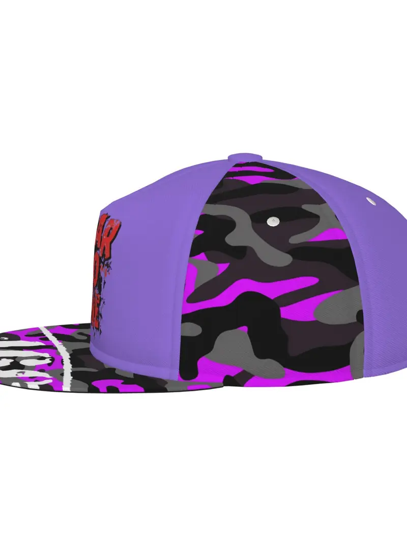 Unisex Black Purple Snapback Hat Hip Hop Style Colorful Adjustable Baseball Cap Psychedelic Trippy Liquid Baseball Cap Trucker Hip Hop Rave  main image 2