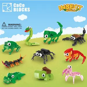 10-Piece Insect Building Block Set, Animal Models, Small Particle Bricks, Block Figures, Spider, Scorpion, Turtle, Snake, Mantis, Perfect Gift