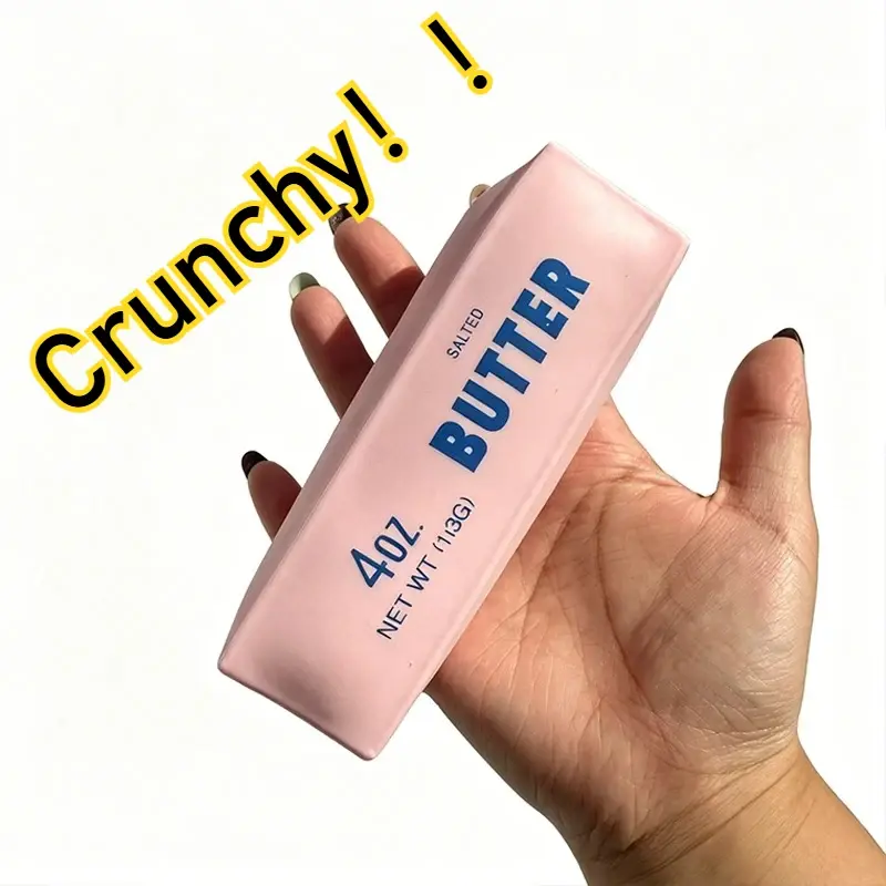 Butter Stick Squishy Stress Ball Fidget Toy - Crunchy Squeeze Sensation for ASMR & Stress Relief - Perfect Gift for Hand Relaxation & Fun! NONE