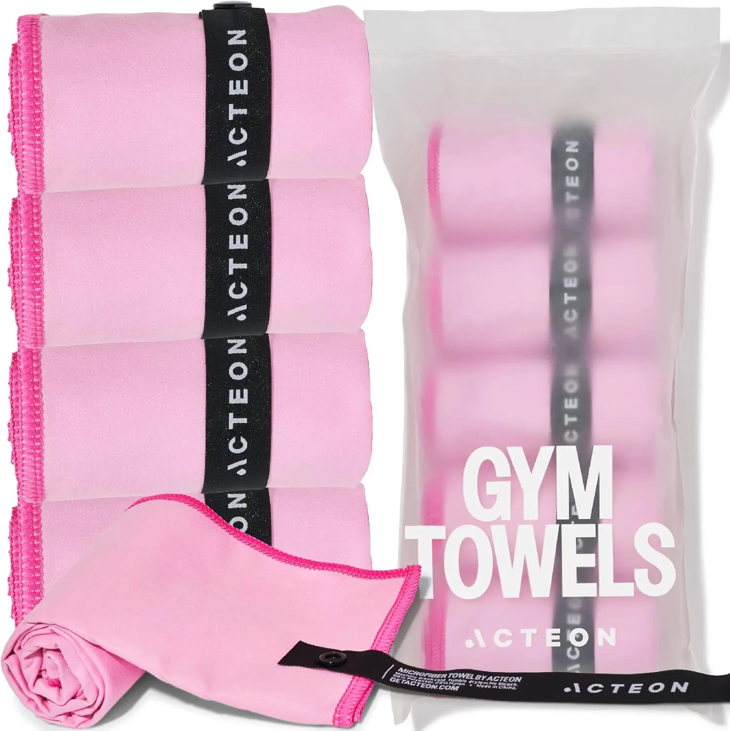 Microfiber Workout Towels - Quick-Drying, Highly Absorbing, Ultralight, Odor-Free, for Women & Men - Gym Sweat Sports Towel for Hot Yoga, Tennis, Running, Exercise, Working Out, Camping, Set of 5 Microfiber Travel Gym Towel Set Quick-Dry Towel