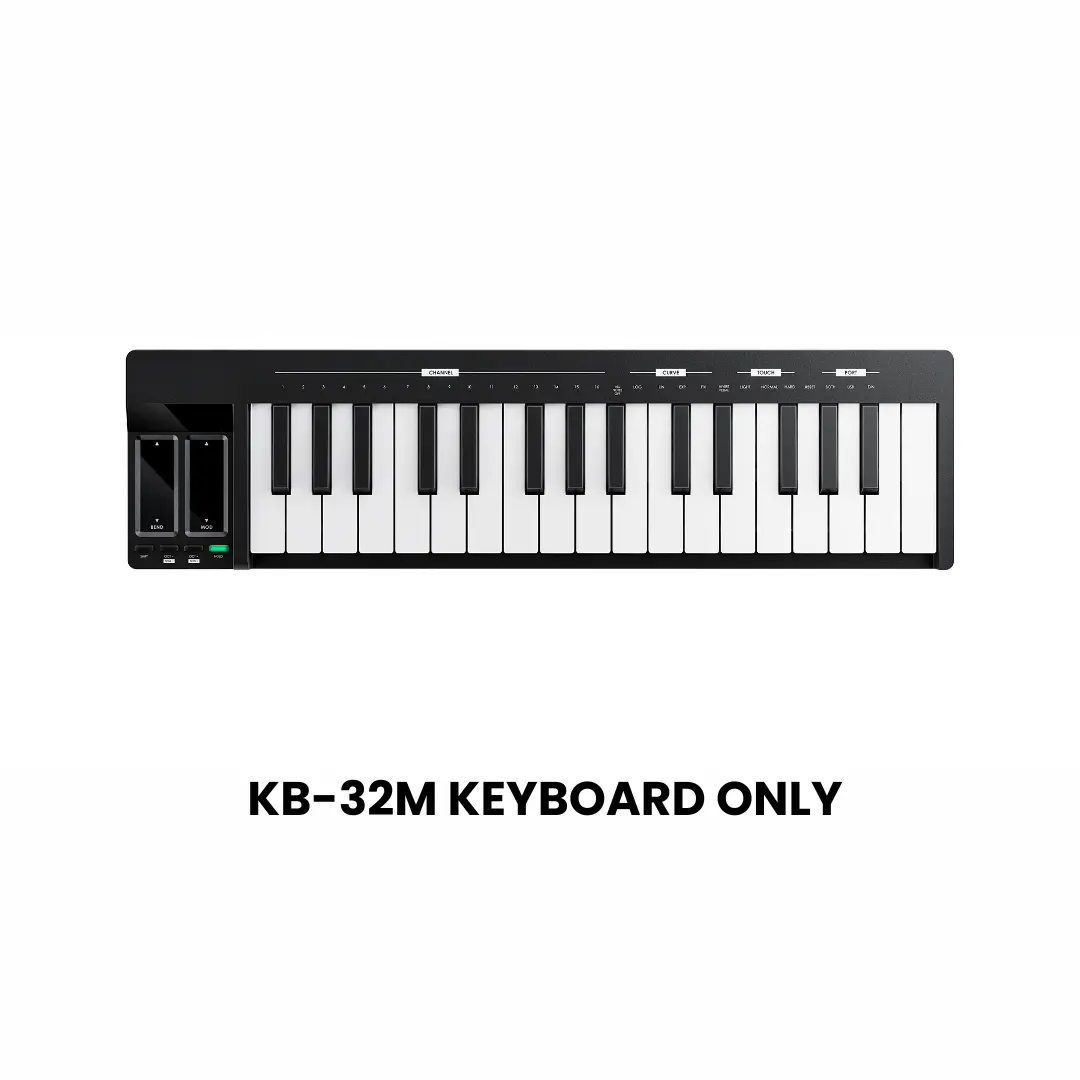 Donner KB-32M Keyboard for Essential L1 Monophonic Analog Synthesizer, with OLED Display, Exclusive Magnetic Connector, 4 Velocity Curves, Intuitive 1-Touch Settings