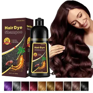 Cherry Brown Hair Dye Shampoo – 3-in-1 Natural Hair Color for Gray Hair Coverage, Works in 10-15 Mins, Long-Lasting & Gentle Formula for Men & Women, Sulfate & Paraben Free, 16.1 Fl Oz