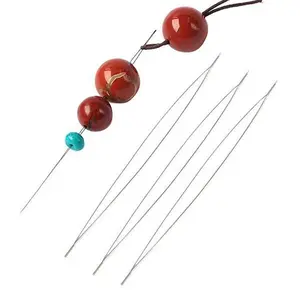 Open Curved Beading Needles Pins Jewelry Making Tools Stainless Steel Needle For Bead Threading Pins DIY Necklace Bracelet