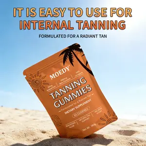 MOEDY Darkening Gummies (60 Count) — Premium Dietary Supplement. Key Ingredients: Astaxanthin, Beta-Carotene, and Lycopene. Formulated specifically to help you achieve a captivating bronze glow, providing natural support for a beautiful tan. tiktokshopspr