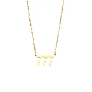 Angel Numbers Necklace with Pendant featuring Number 111 in Sterling Silver for Unisex