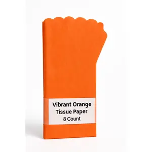 Vibrant Orange Tissue Paper - 8 Count