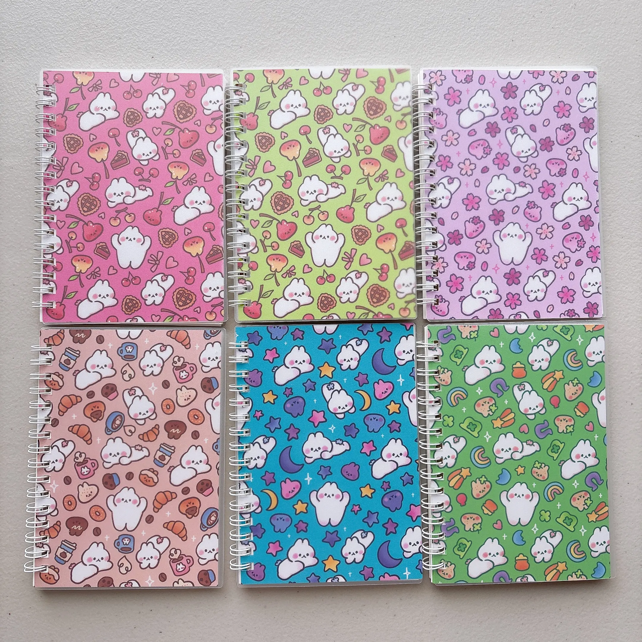 A6 SIZE Bunny Patterned Reusable Sticker Books
