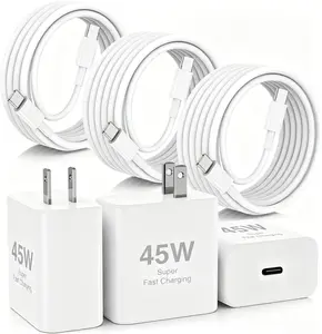 PD 45W USB-C Super Fast Charger for iPhone 17 Pro Max, , 10-Ft Durable Type-C Charging Cable,  for iPhone 17/17 Pro/17 Pro Max/16 Plus/16/16 Pro Max/16 Pro/Plus, as well as Samsung Ultra26/S26+/S25/S24/S23/S23+/S22/S22+/S21 Ultra/S20, etc.