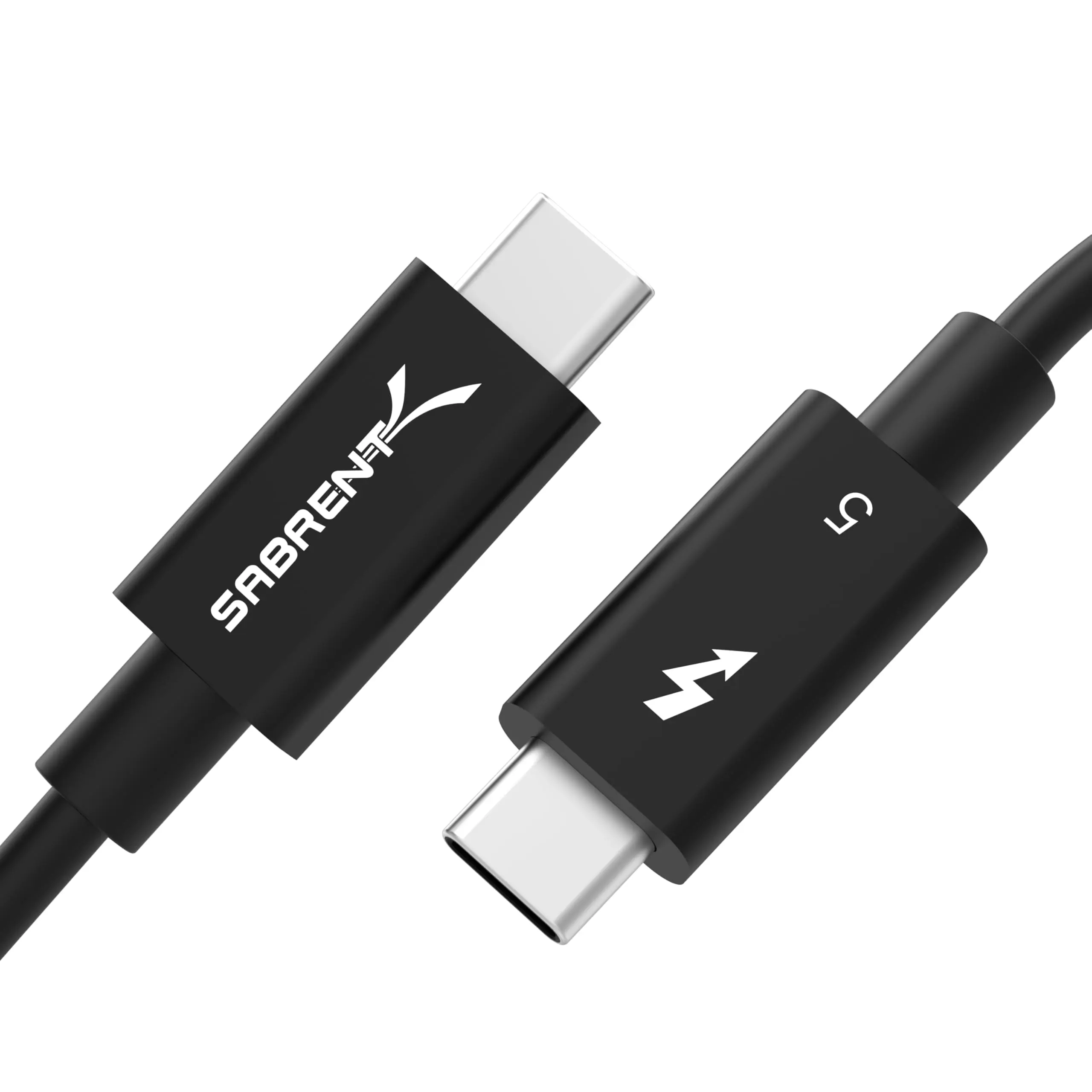 SABRENT Thunderbolt 5 Certified Cable 3ft, 120Gbps, 240W PD, DisplayPort 2.1, USB4 v2, PCIe 4-Lane, USB-C Compatible