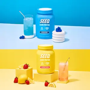 SEEQ Clear Protein 22g Whey Isolate Zero Sugar Lactose Free Allergen Friendly Bone Health Post Workout Recovery Fitness Endurance Supplement