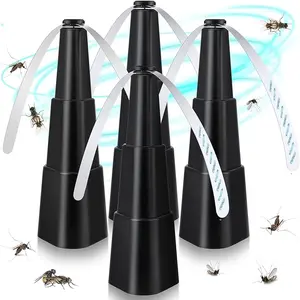 Set of 4 Fly Fans for Tables, Fly Repellent Fan Indoor Outdoor with Holographic Blades Keep Flies Away