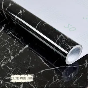 Marble Pattern Self-Adhesive Wallpaper Roll, Waterproof & Oil-Proof PVC Material, Easy to Apply for Kitchen Countertop Decoration, Decorative Wallpaper, Marble Backsplash Wallpaper, Marble Wallpaper Peel And Stick