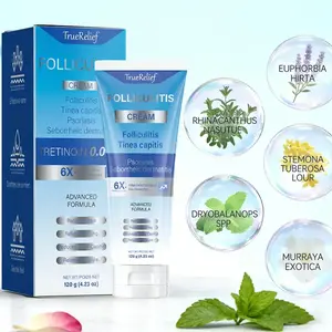 Folliculitis Treatment Cream 120g – Soothing Anti-Itch Formula for Scalp Face & Body – Antibacterial Organic Botanical Skin Care Cream
