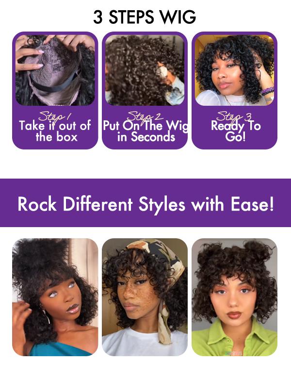 Luvme 100% Virgin Human Hair Ready To Go Tik Tok Viral Shaggy Style Super Double Drawn Short Curly Wig Limited Time Offer TikTok Exclusive #luvmenewarrivals