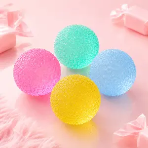 Handcrafted Crystal Mochi Squishy Toy, Soft TPR Sensory Stress Relief Fidget Ball, Cute Desk Decor for Kids & Adults (1.6" & 2.4")