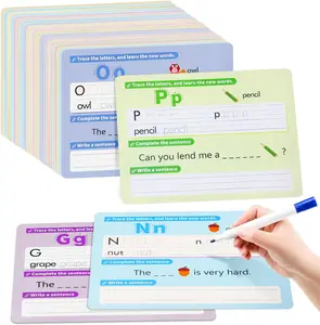 HenPisen Alphabet & Number Practice Dry Erase Sheets A-Z Letters & Numbers 1-10 | Perfect for Preschool, Homeschool & Kindergarten