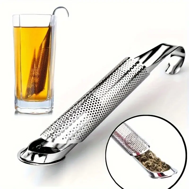 1pc Stainless Steel Tea Infuser with Hook for Loose Tea Leaf, Herbs, and Spices - Perfect for Tea Ceremony Accessories