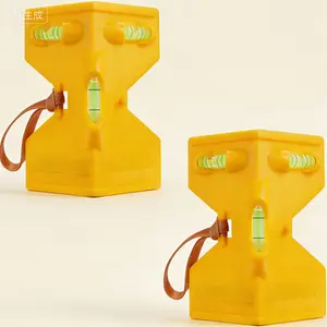 Magnetic Post Level Tool 2-Piece Set, Reusable and Adjustable, High Visibility Vials, Heavy Duty Construction, Precision Leveling Instrument for Professional and DIY Use