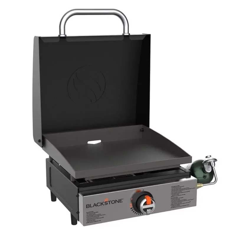 Blackstone 8125230 1 Burner Liquid Propane Tabletop Outdoor Griddle - Black & Silver
