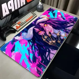 Albedo Overlord Anti-Scratch Mouse Pad, XXL Gaming Desk Mat with Smooth Rubber Surface, Anti-Slip Base, Extended Keyboard Mousepad for PC Gamers, Ideal Accessory Gift, Anti-Scratch Mouse Pads