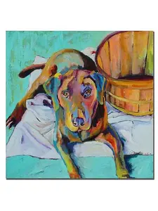 Trademark Fine Art Giclee Print - Basket Retriever 35" x 35"