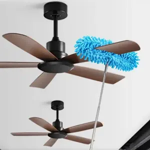 Extendable Telescopic Cleaning Duster Brush, Long Handle Snowflake Microfiber Dusting Wand, Adjustable Length for Ceiling Fans, Furniture & Electronics