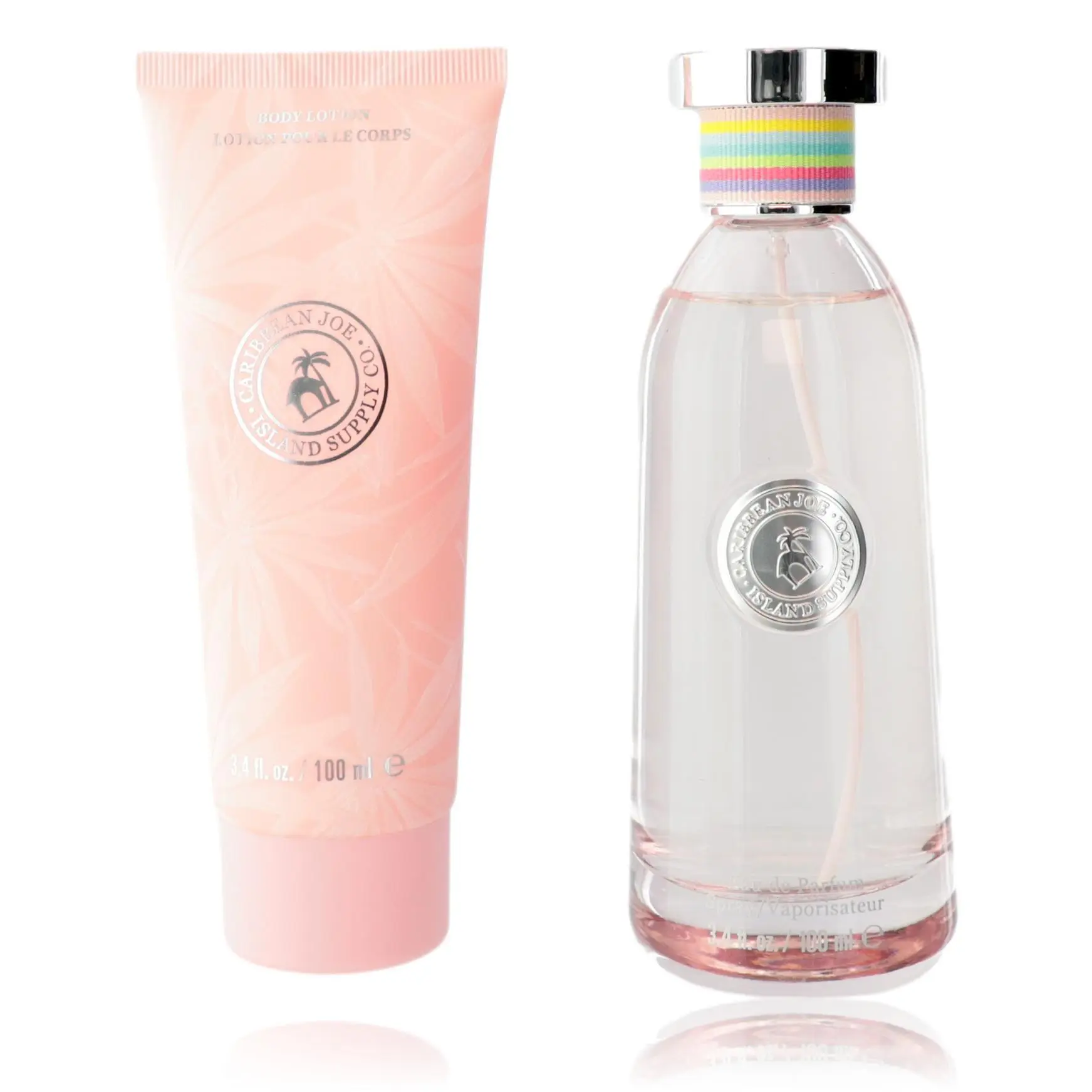 Women's Paradise Isle by Caribbean Joe 2-Piece Gift Set - EDP, Geranium Oil, Beach Rose, Coconut Water, Citrus, Aroma, Moisturizing Body Lotion, Scented Moisturizer, Smelling Good Cosmetic Fragrance Set, EDP445 Body Care