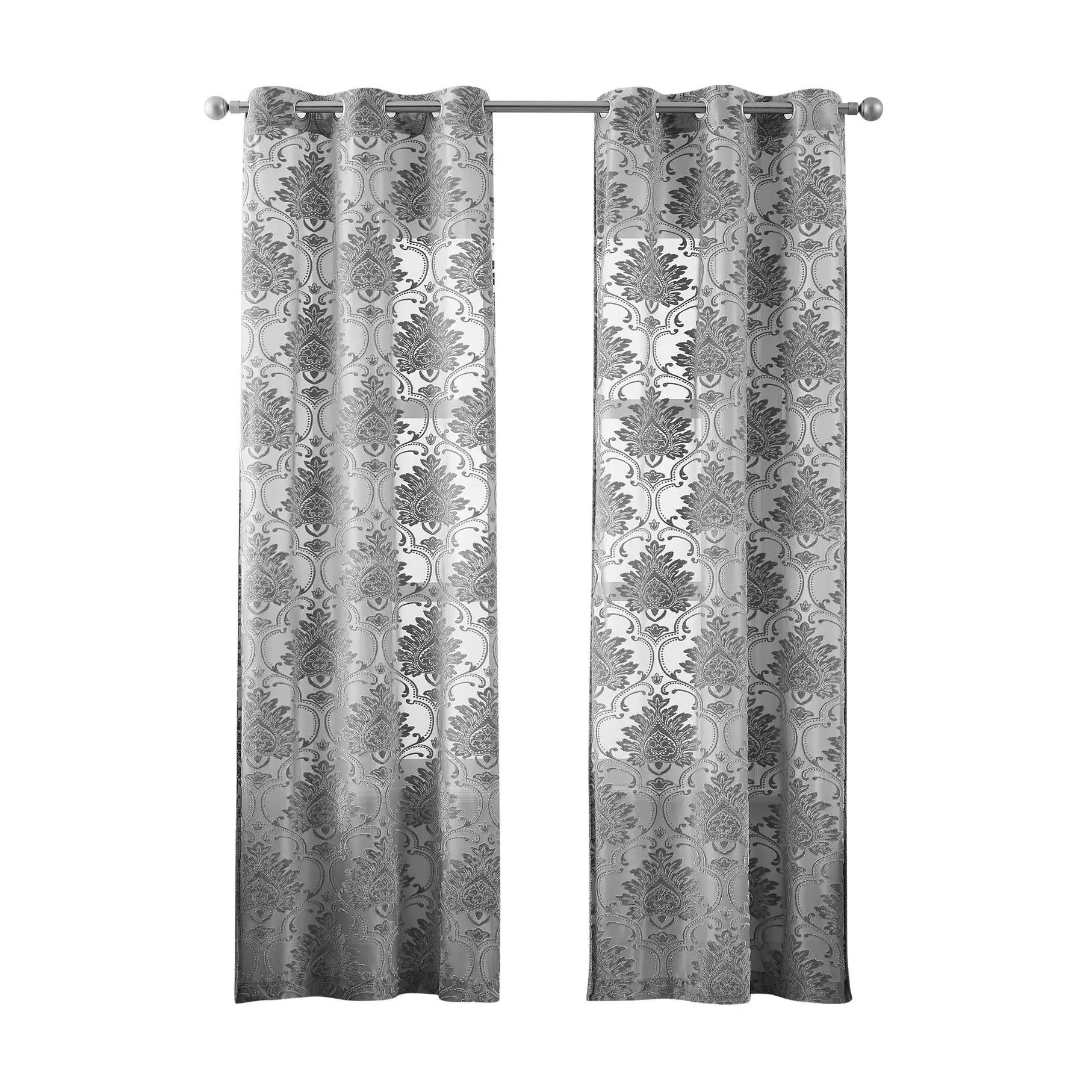 5th Avenue Lux Sophia Burn Out 37x84 Sheer Window Panel S/2