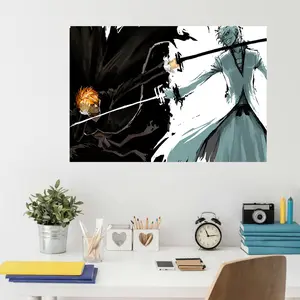 Bleach Artwork Poster, Modern Home Decor, Perfect Gift for Anime Fans & Collectors, Ideal Wall Decor for Bedroom/living Room/kitchen/dormitory Corridor