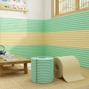 200cm X 20cm Thickened Self-Adhesive Corner Protector, Modern Stripe Design, Removable Soft Edges, DIY Cutting, Wall Protection for Living Room