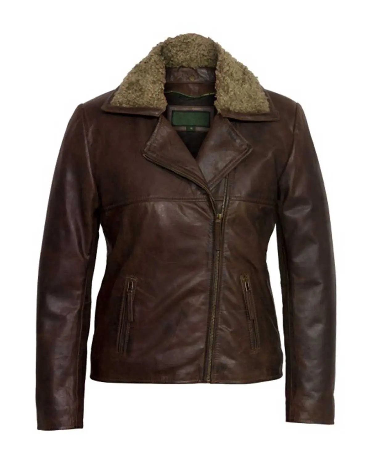 MotorCycleJackets Women’s Brown Leather Flying Jacket