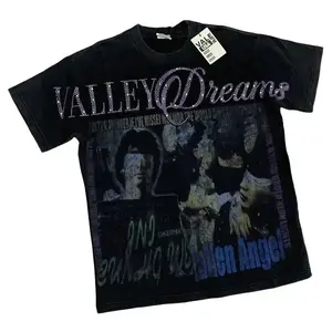 VALLEY Short Sleeve T-shirts Retro NoWash Old Streetwear Men Women Couples Movie Poster Character Print Hot Vale Top Tee Womenswear Clothes