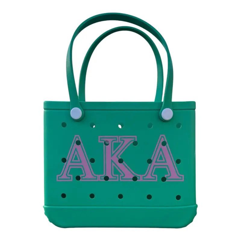 AKA EVA Tote Bags - Green & Pink Sorority Women's Tote Bag