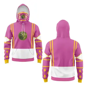 Ranger Ninjetti Rangers Masked Hoodie - Unisex Long Sleeve Basic Zip Hoodie in Premium Fleece Fabric with 3D Graphic Design for All-Day Comfort