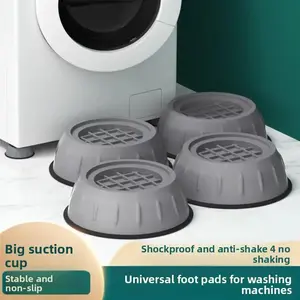 4PCS Washing machine base, washing machine heightening feet, shock-absorbing feet, anti-slip and vibration-proof fully automatic drum washing machine heightening and quiet operation.