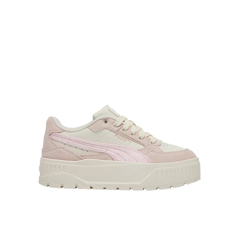 PUMA Womens Karmen Ii Idol Valentine Lace Up Sneakers Shoes Casual - Off White, Pink