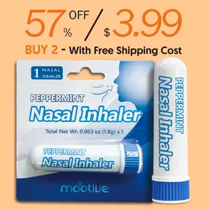 Mootive Experience Refresh Your Senses: Dual Mint Essential Oil Nasal Inhaler – Stay Cool Anytime | Peppermint Nasal Inhaler for Fresh Breath | diffuser inhaler pen | Peppermint Nasal Inhaler for Office Workers | Peppermint Nasal Inhaler for Post-Workout