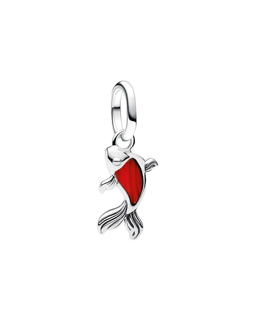 Pandora Me Silver Red Murano Glass Koi Fish Mini Dangle Charm