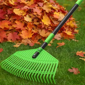 Leaf Rake for Lawns - 16.5'' Wide Garden Rake for on Lawn,50'' Adjustable Yard Rakes for Sweep Pine Needle