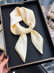 Women's Solid Color Square Scarf, Soft Comfortable Breathable Scarf for Daily Wear, Fashion Accessories for Women & Girls, Casual Soft Shawl, Fluffy Soft Scarf