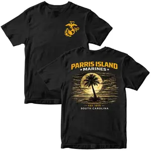 Parris Island Marines South Carolina T-Shirt, USMC Recruit Depot Pride Tee, Military Training Heritage Shirt, Veteran Support Gift, Patriotic Streetwear Casual Everyday Outfit