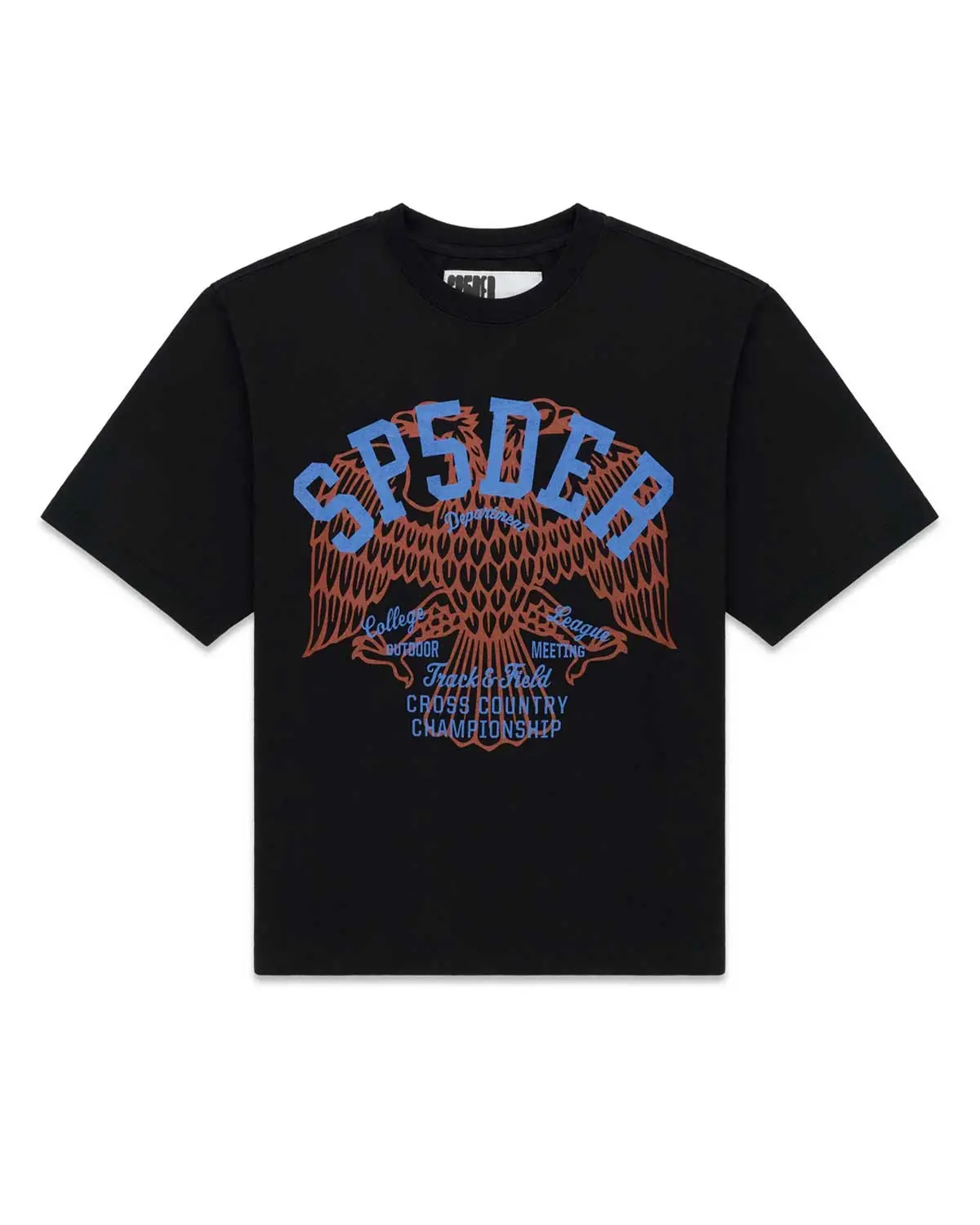 Sp5der Champions League Slub Tee Black/Blue