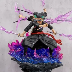 One Piece Zoro Nine-Blade Sword Figure, Three-Head Six-Arm Asura Collectible Display, Perfect Gift for Boys, Anime Fan Favorite